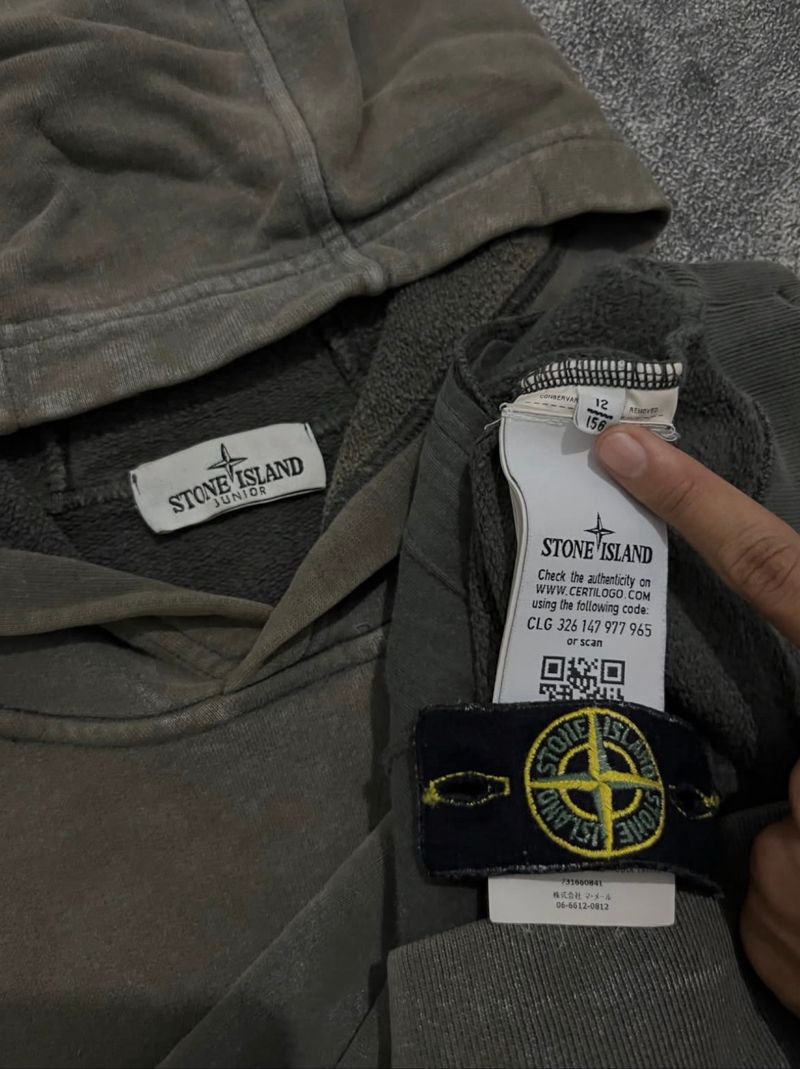 Stone Island Junior Dust PullinSweat Hoodie, foto 3