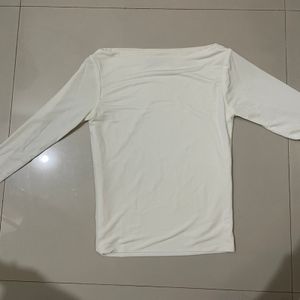 atasan putih lengan panjang