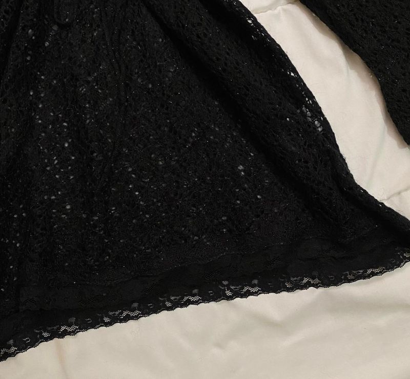 Goth Coquette Blouse Wanita black, foto 4