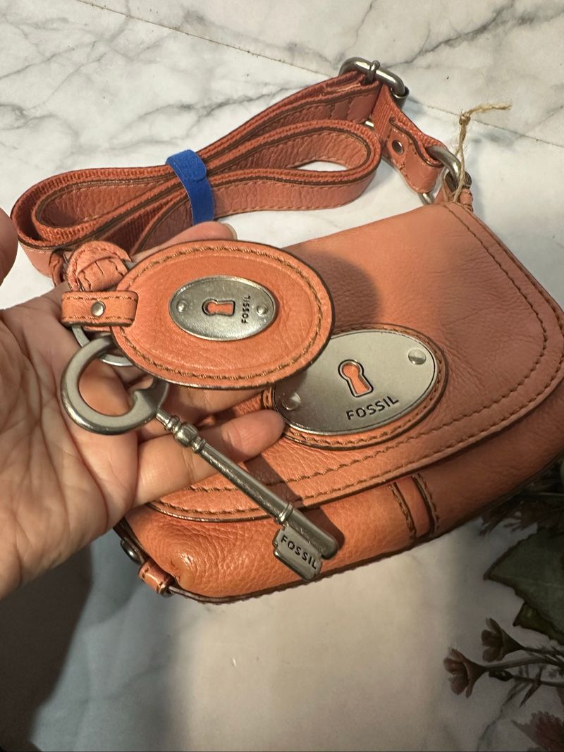 Fossil Madox mini crossbody orange, foto 6