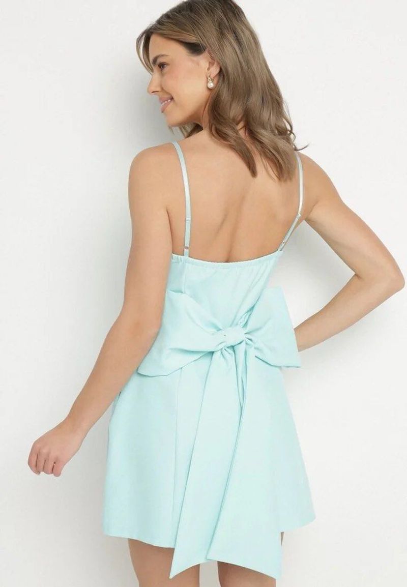 Handmade never worn - light blue A line mini dress, foto 3