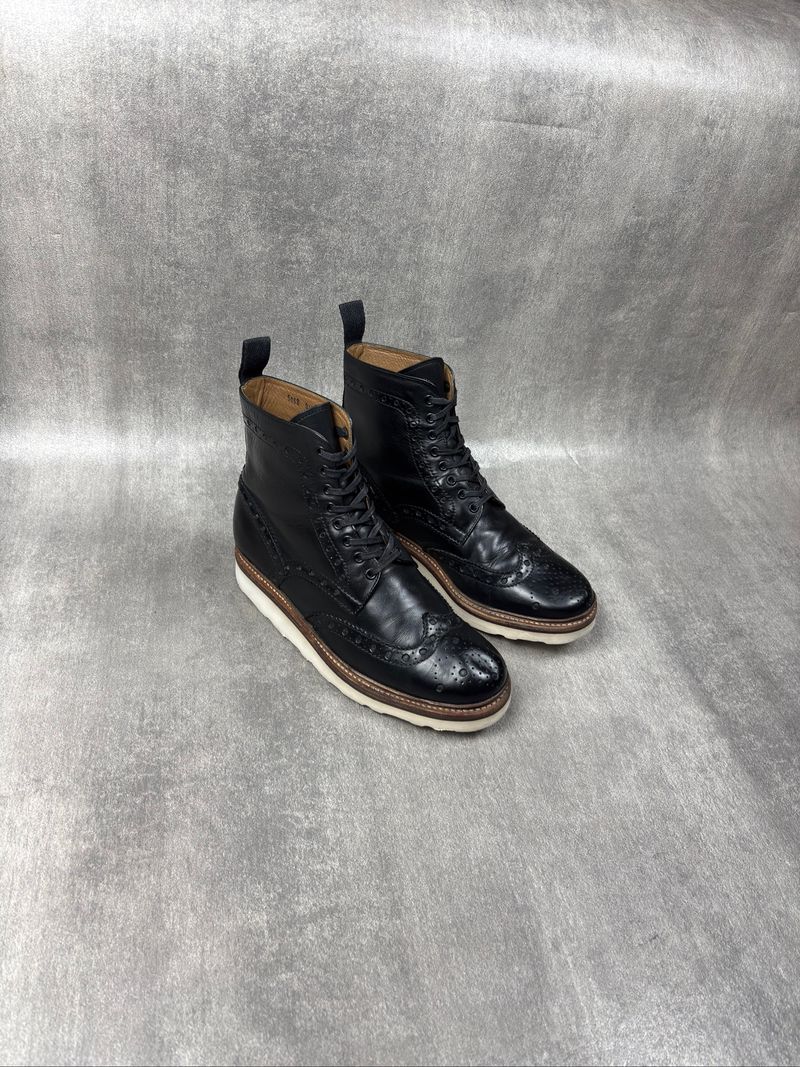 GRENSON FRED BROGUE LEATHER BOOTS VIBRAM MORFLEX, foto 10