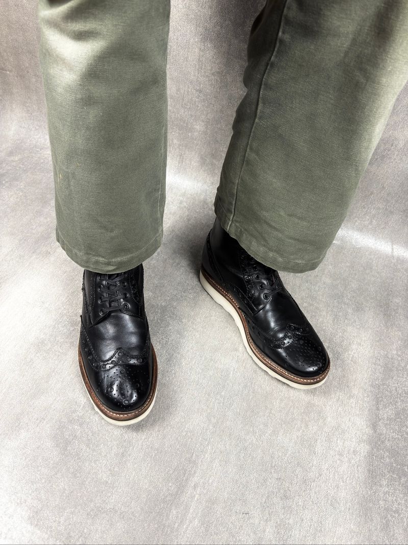 GRENSON FRED BROGUE LEATHER BOOTS VIBRAM MORFLEX, foto 7