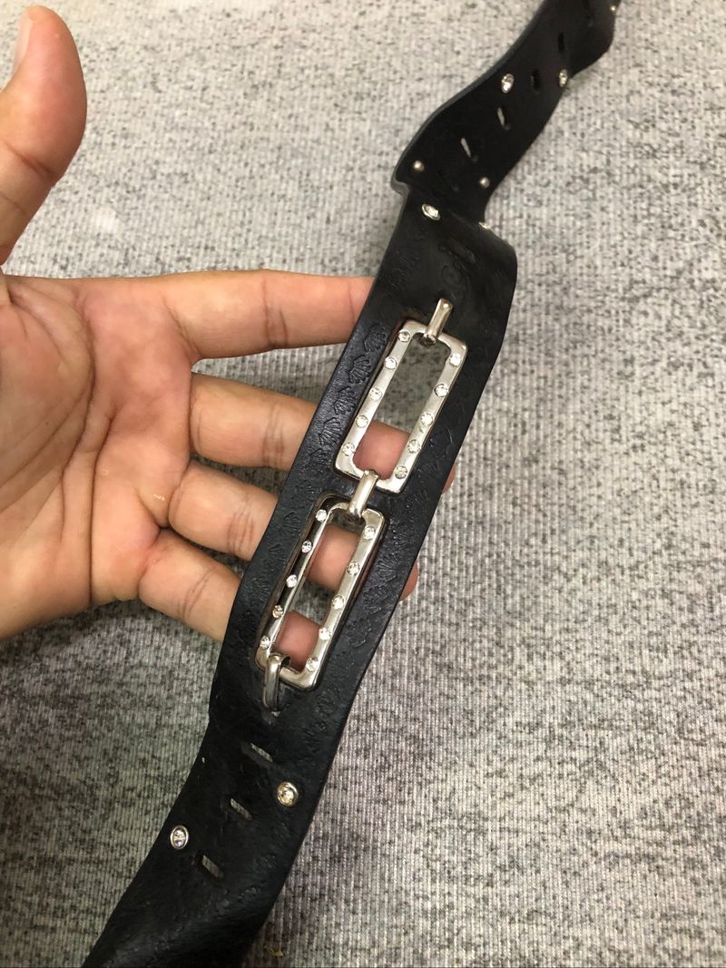 Y2K grunge emo punk leather black belts, foto 8