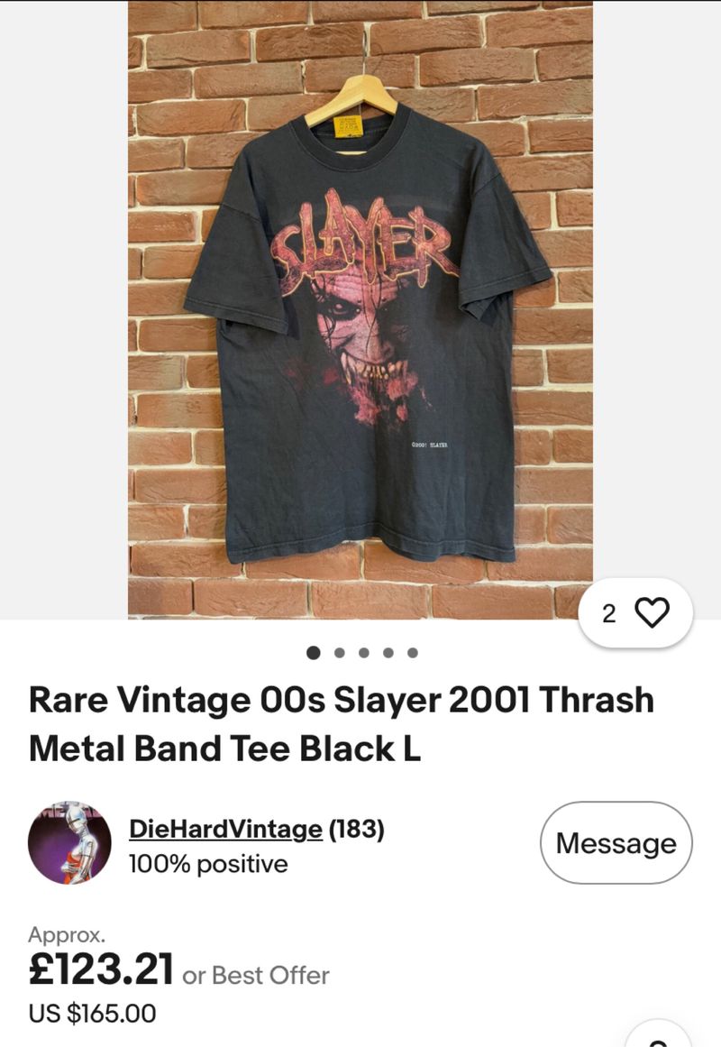 Rare Vintage 00s Slayer 2001, foto 3