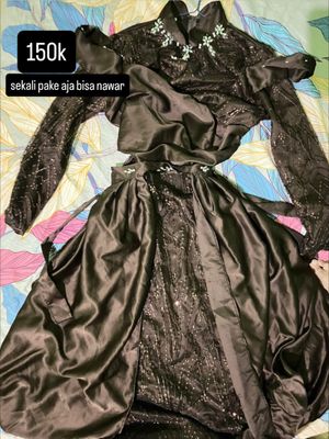 Dress gamis kondagan warna mahogany