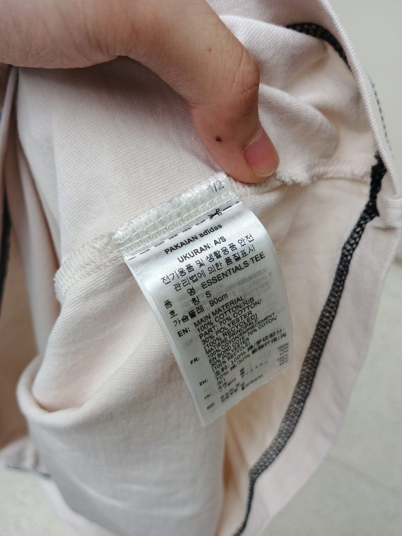 adidas White Trefoil Essentials Tee, foto 4