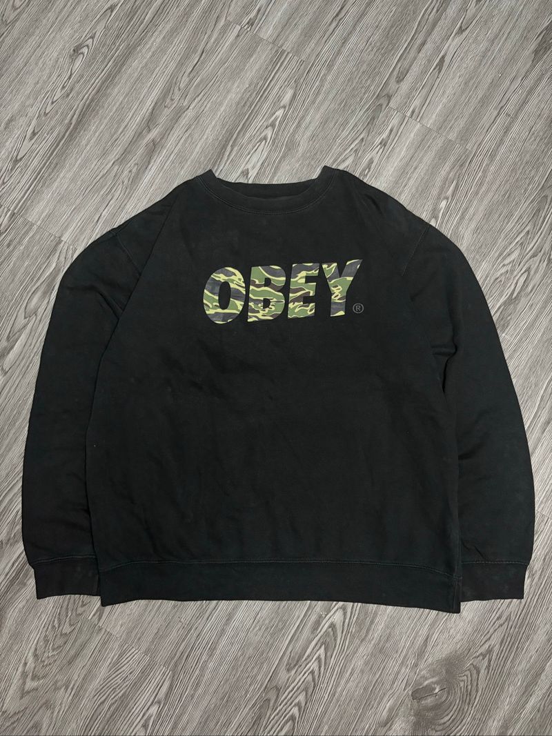 CREWNECK OBEY CAMO FONT, foto 3