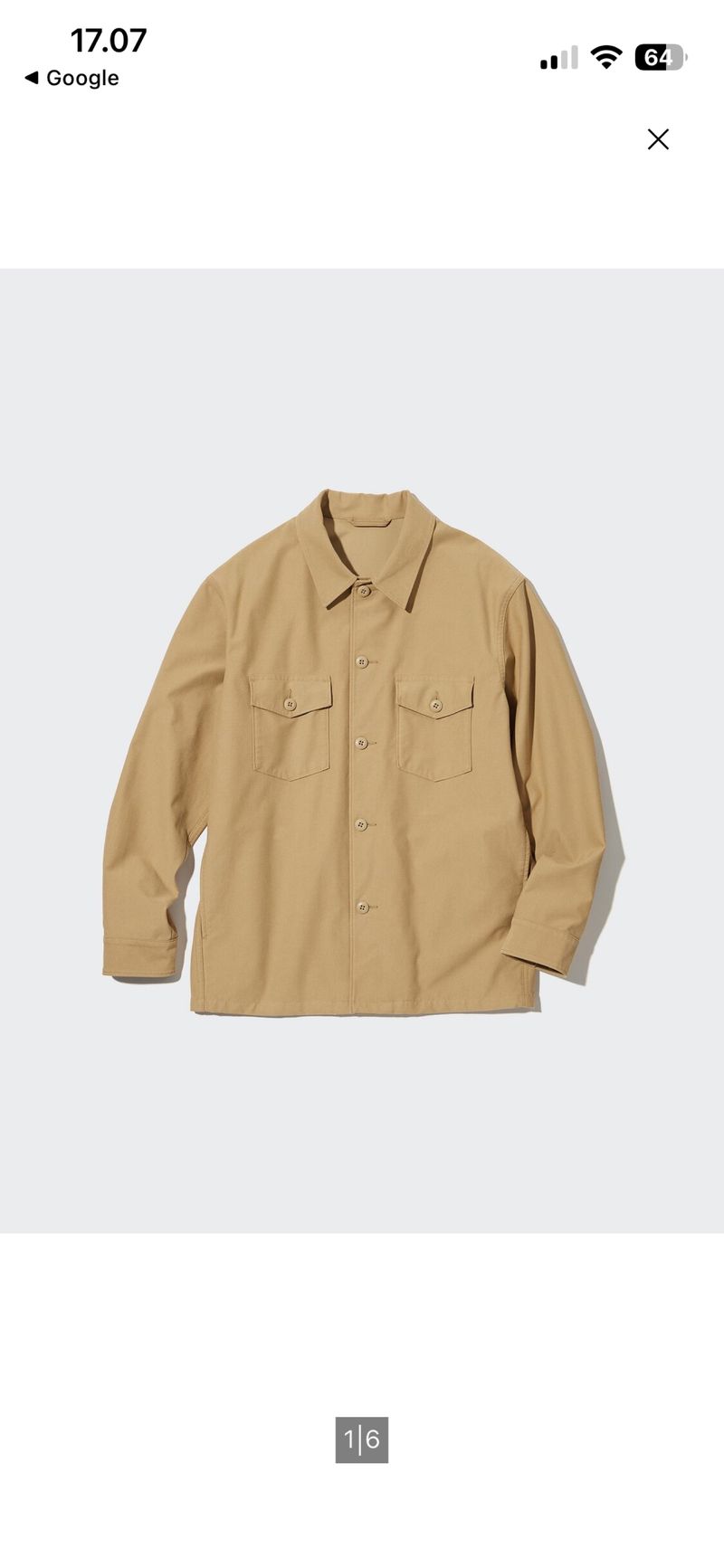 Uniqlo Fatigue Utility Jersey Khakis Overshirt Work Jacket, foto 2