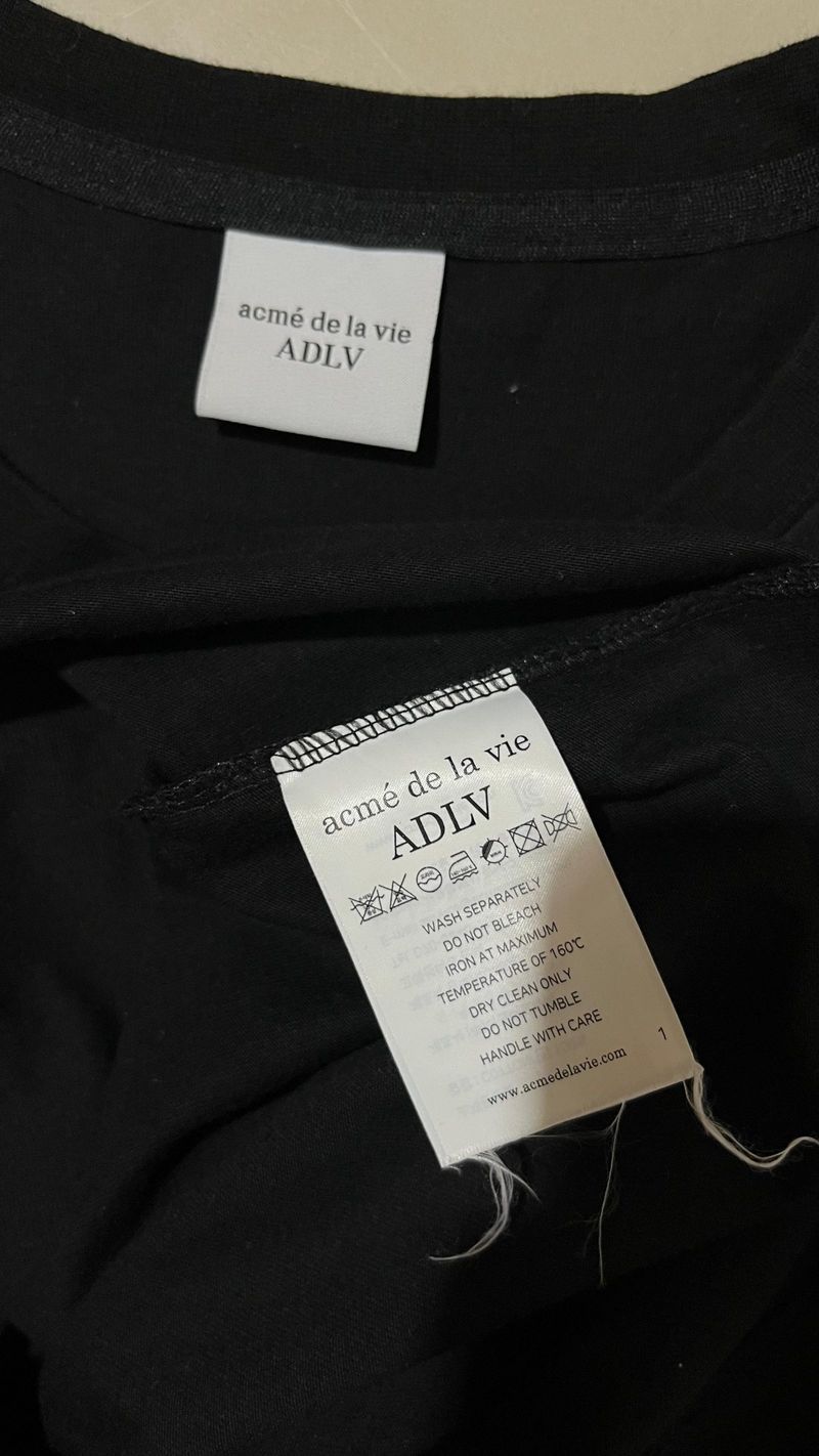 ADLV Acmé de la Vie Basic Logo Oversized T-Shirt Black, foto 6