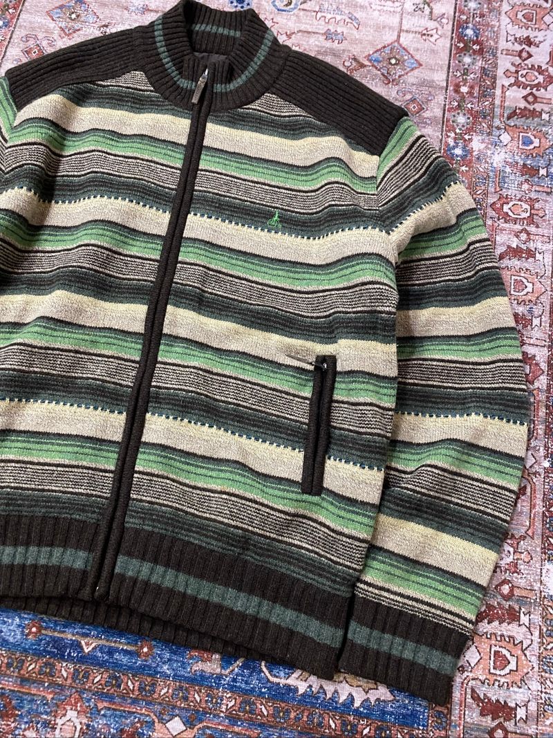 Outer knitwear fullzip stripe pattern vintage inner puring B, foto 5