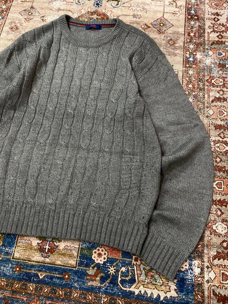 Knitwear cable pattern blank gray Hum, foto 6