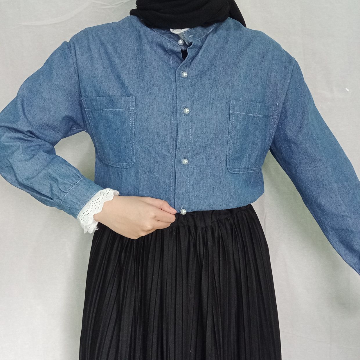 Material : Soft jeans Panjang :, foto 2