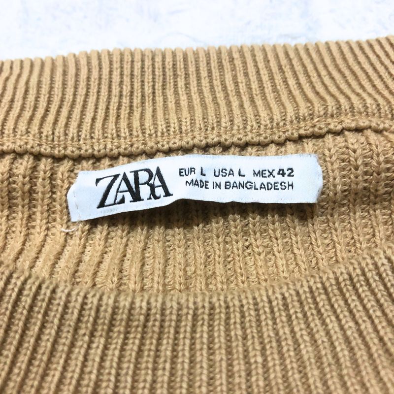 Zara Caramel Brown Knit Sweater, foto 2
