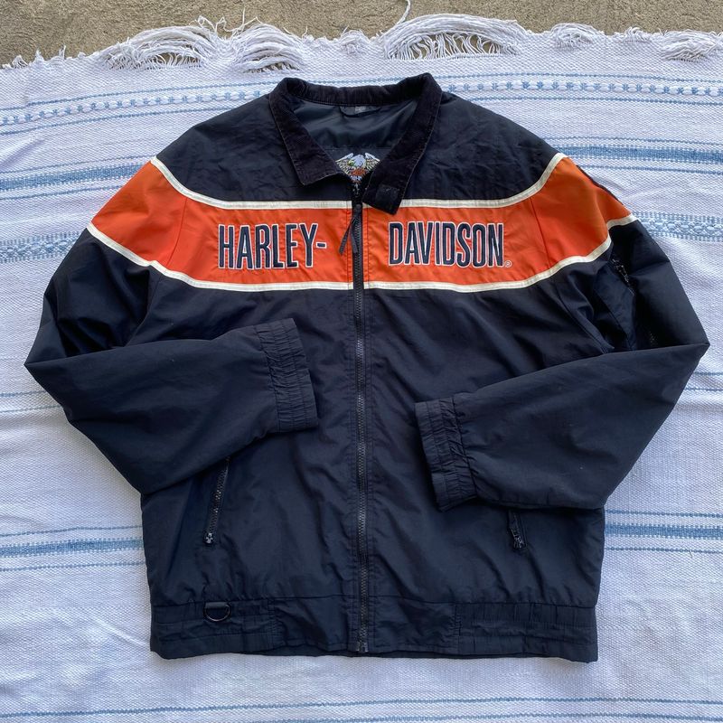 Vtg Harley Davidson Motorcycles Nylon Jacket, foto 2