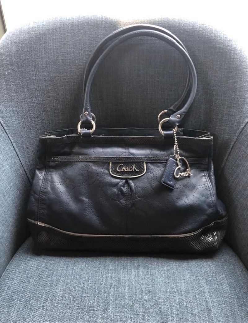 Coach Tote Bag Kulit Asli mix, foto 3
