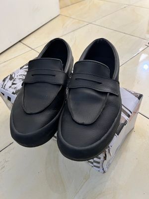 Loafers vans leather allblack