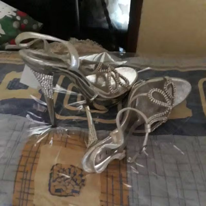 Casual Heels Wanita silver, foto 3