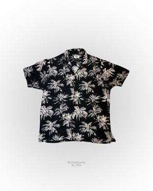 Aloha palm tree shirt kemeja