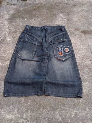 Vintage jorts pants y2k baggy jorts y2k art black wash