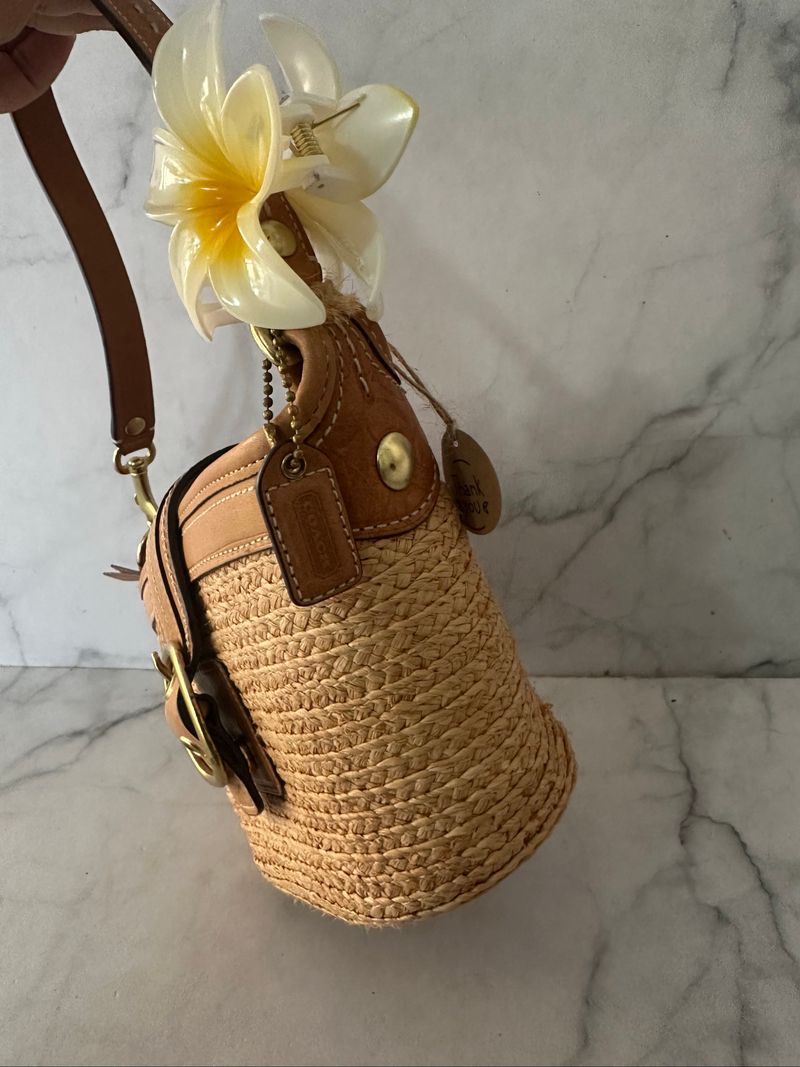Coach Bleecker Street Straw Demi Hand Bag, foto 3