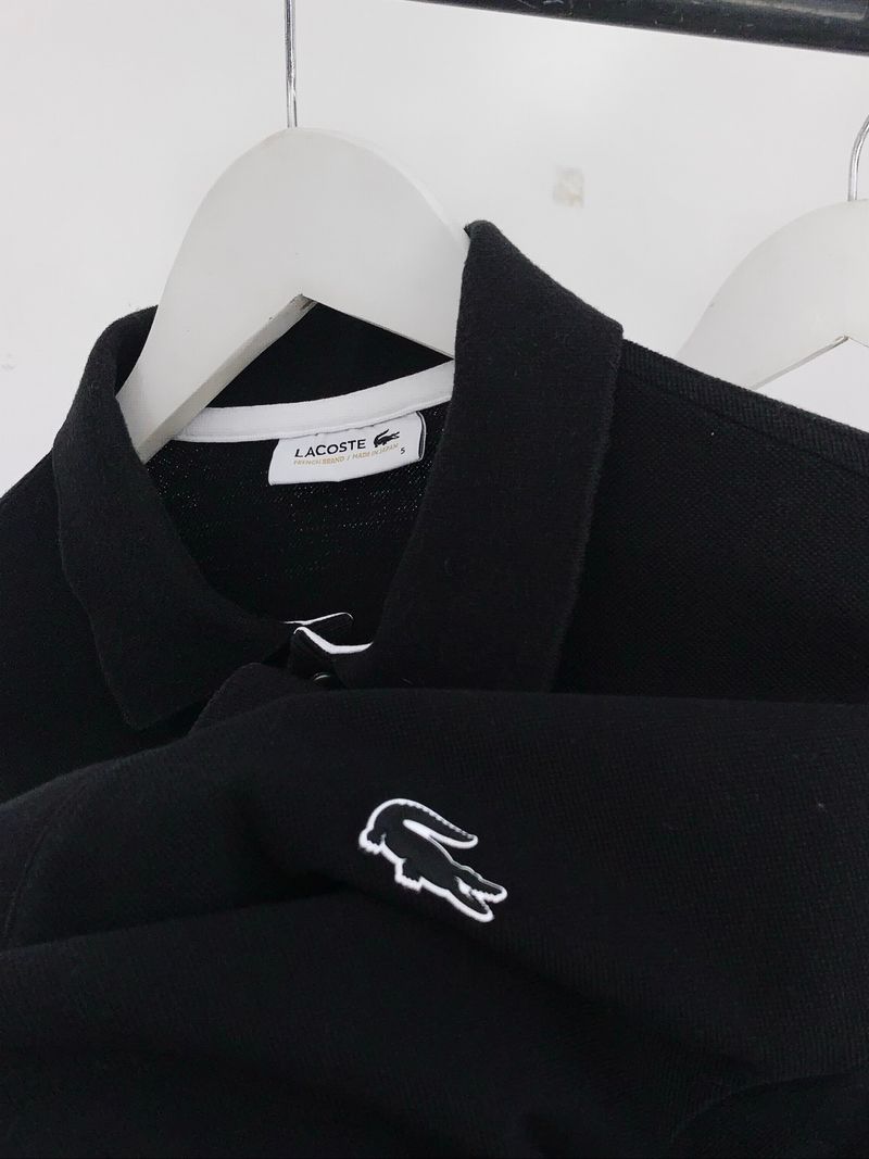 Lacoste Polo Shirt Logo Rubber Black, foto 9