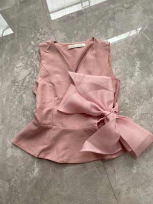 Coquette Casual Blouse Wanita pink