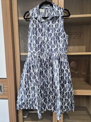 Handblock Basic Collar Dress