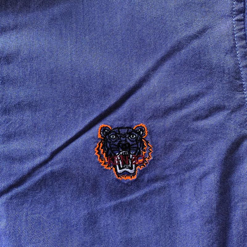 Kenzo Small Tiger Mens Cotton Button Shirt, foto 4