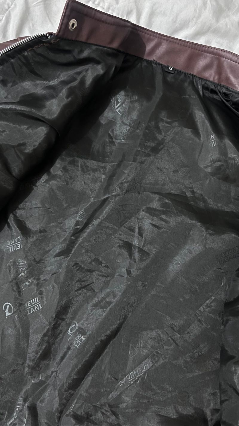 jaket kulit coklat tua, foto 3