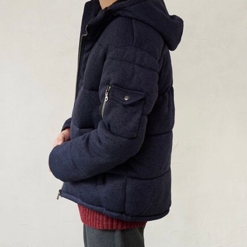 Japanese brand Gorpcore Casual Puffer jacket Pria navy, foto 4