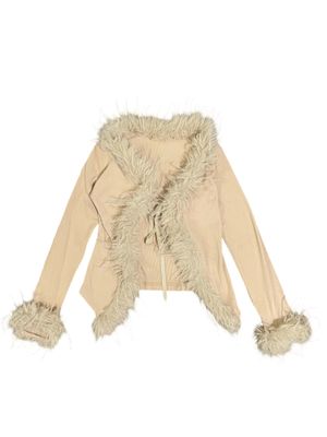 Y2K Japanese Coquette Fur Cardigan
