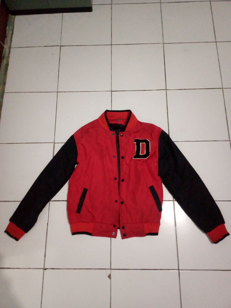 Fairy Minimalist Bomber jacket Pria red black, foto 2