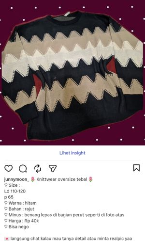 Knittwear hitam