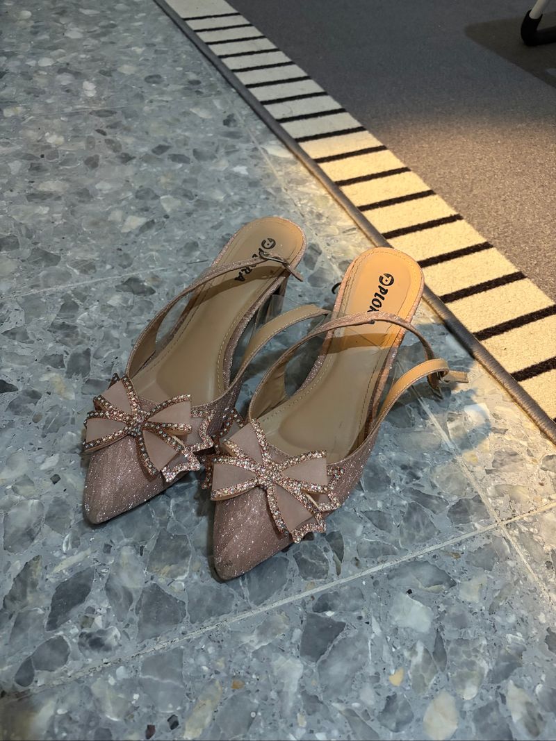Glitter Pink Bow Heels, foto 2
