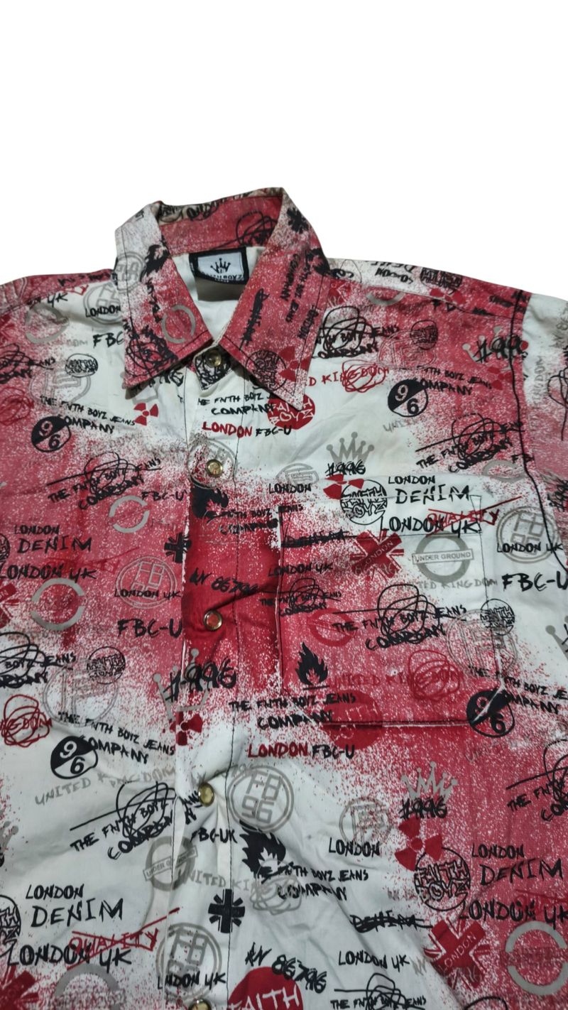 Y2k feith boyz all over print shirt, foto 4