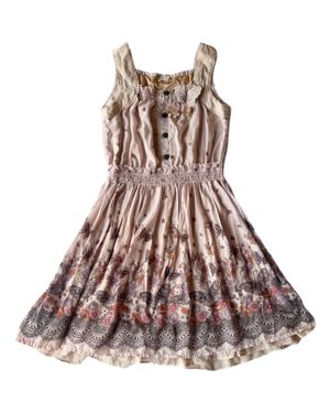 butterfly garden lilac pink dress
