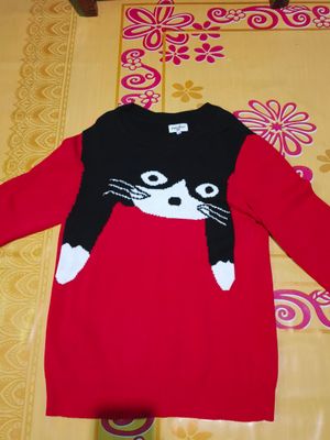 Knitwear Women Red Cat