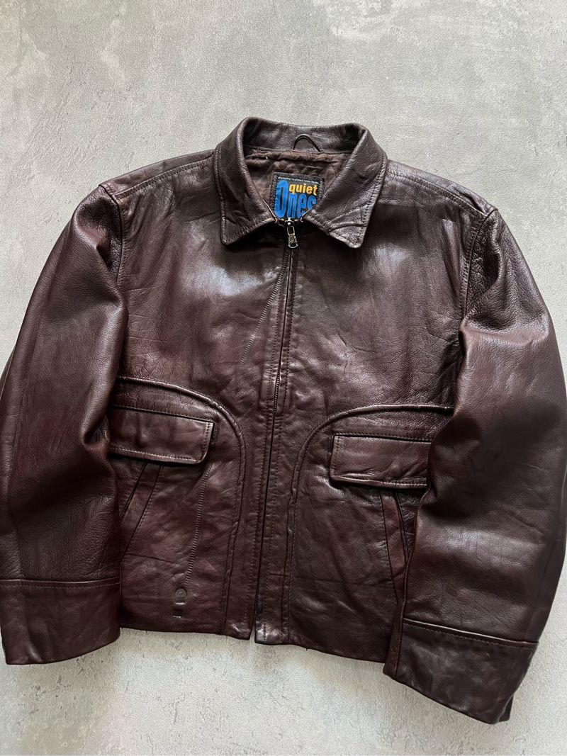 Vintage Leather jacket Pria brown, foto 2