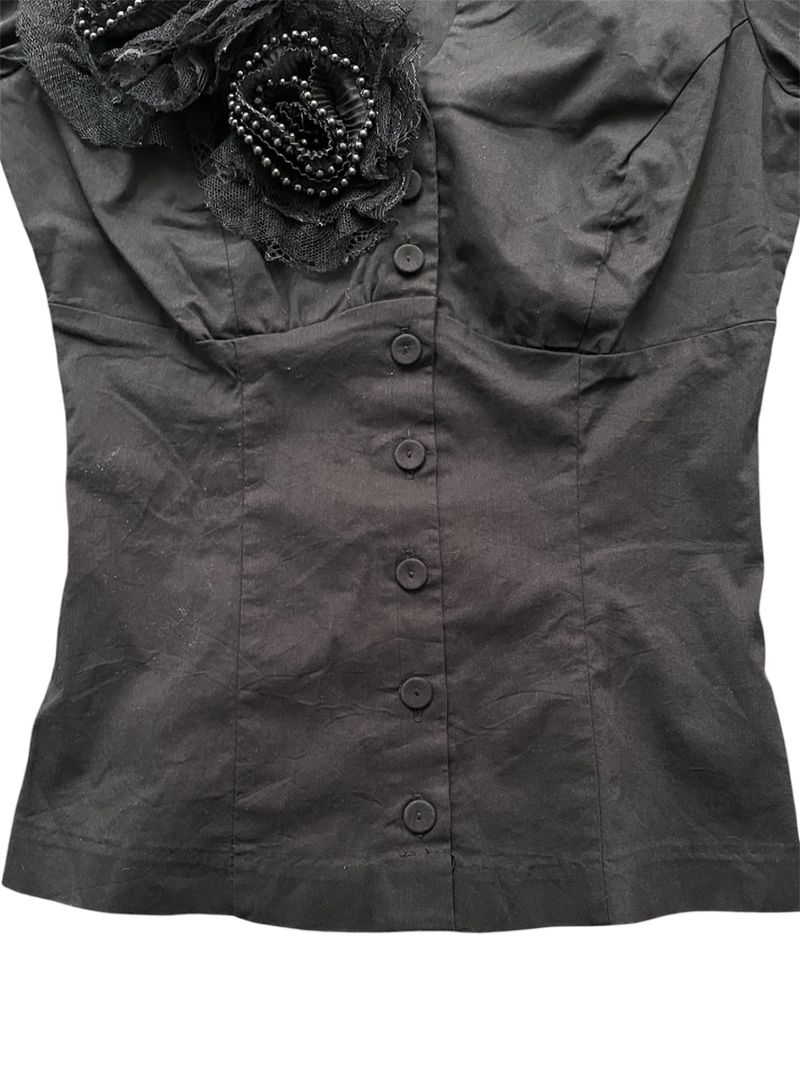 Y2K Unknown Victorian Gothic Flower Shirt, foto 6