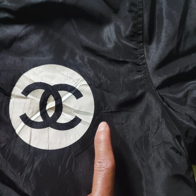 Chanel RUE big logo padded bomber jacket, foto 10