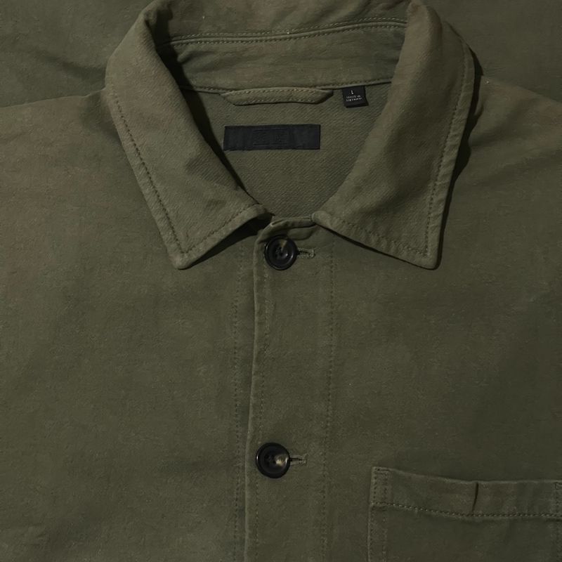 Uniqlo - Washed Jersey Work Jacket - Olive - Size L, foto 2