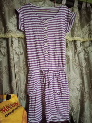 jumpsuit stripe ungu