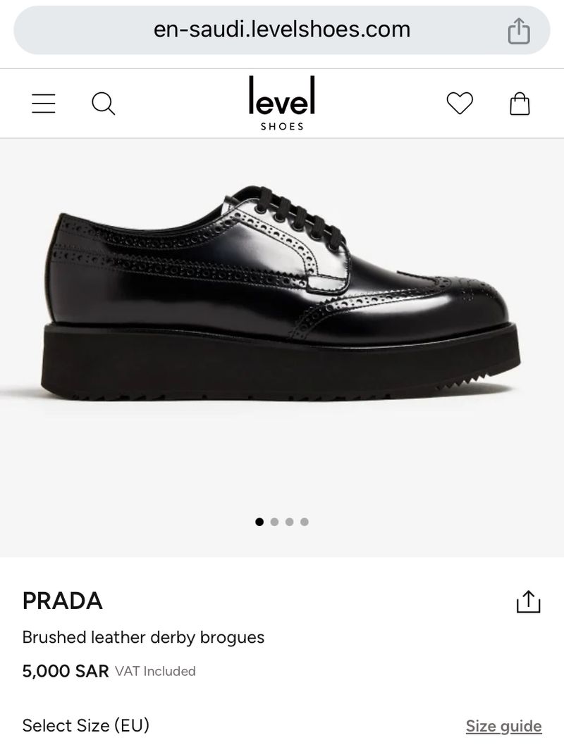 Prada Luxury Casual Brogue Pria white black, foto 8