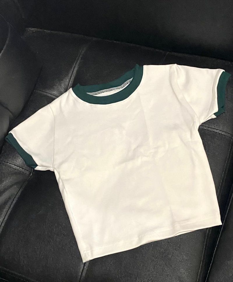 Kaos croptop putih tebal, foto 2