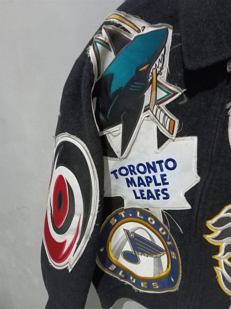 Jaket wool slazanger patch work NHL american, foto 6