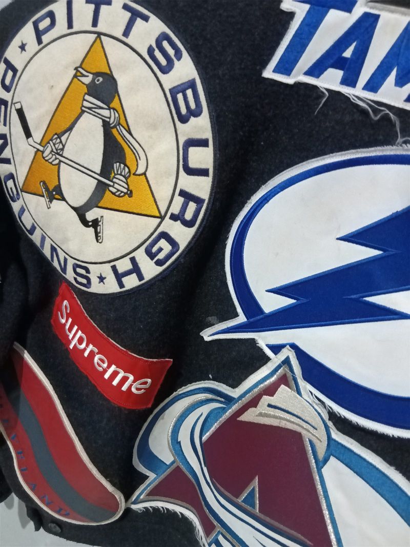 Jaket wool slazanger patch work NHL american, foto 4
