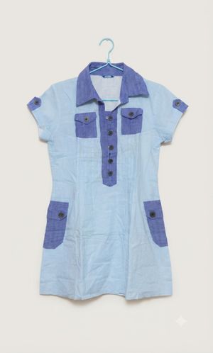 Two-Tone Utility Shirt Dress/Top Preloved