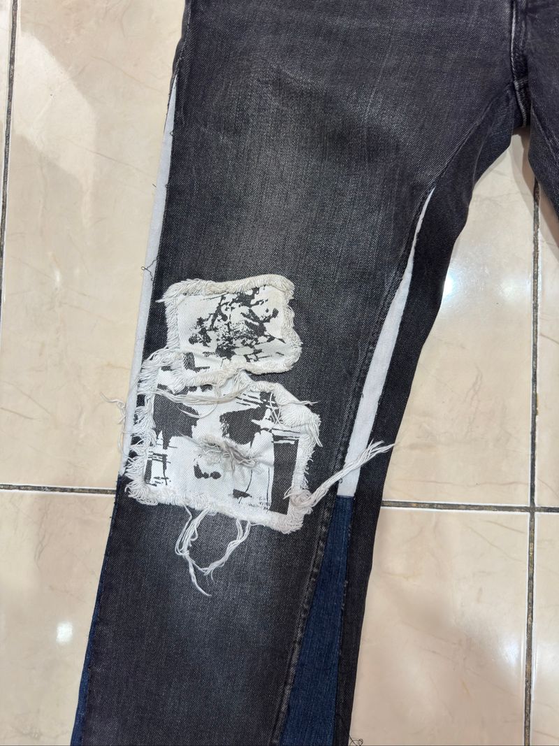 Flare jeans Zara custom handmade, foto 3