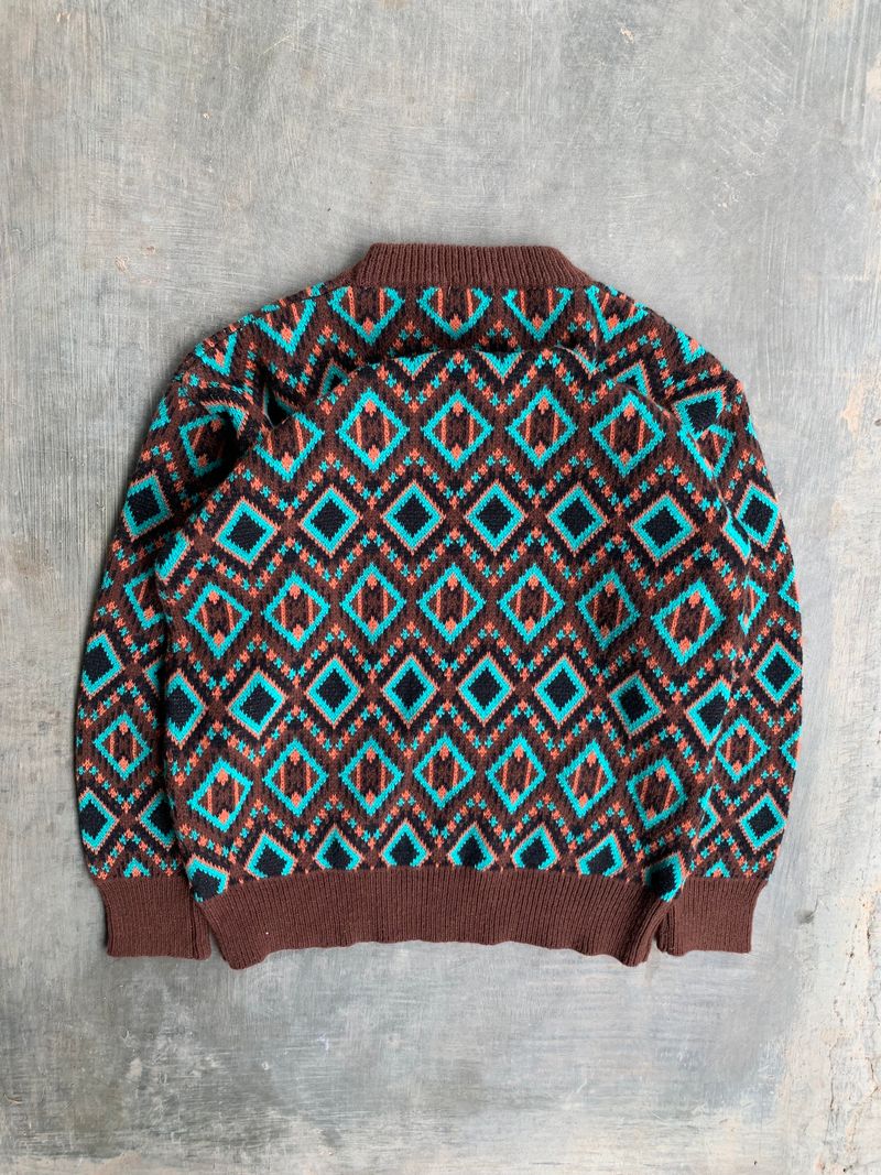 Vintage Y2K Sweater Pria brown, foto 2